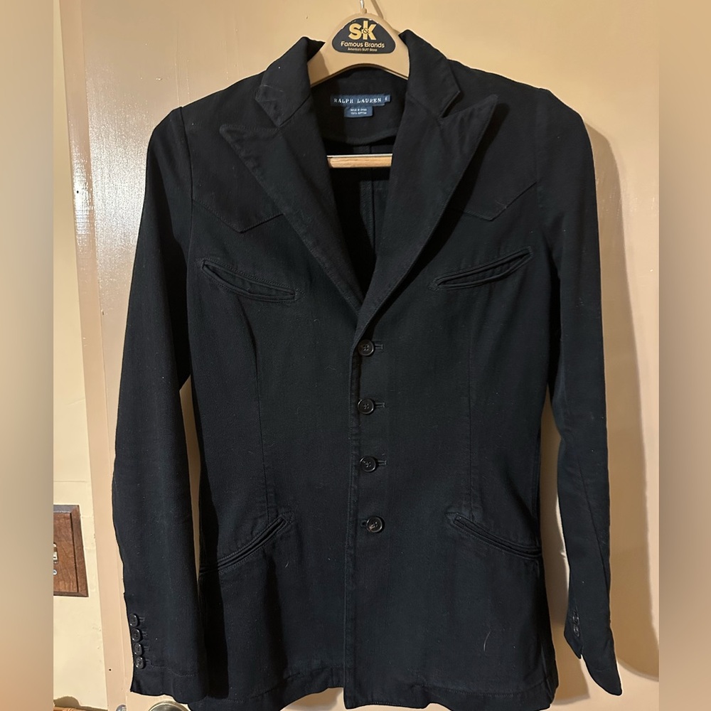 Ralph Lauren black denim blazer